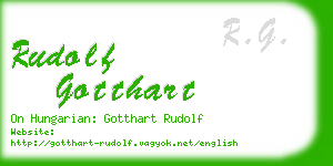 rudolf gotthart business card